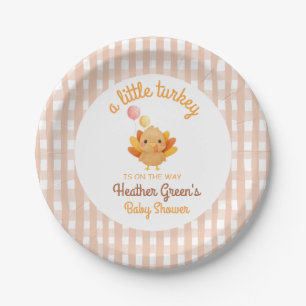 A little turkey Baby Shower Party Plate
