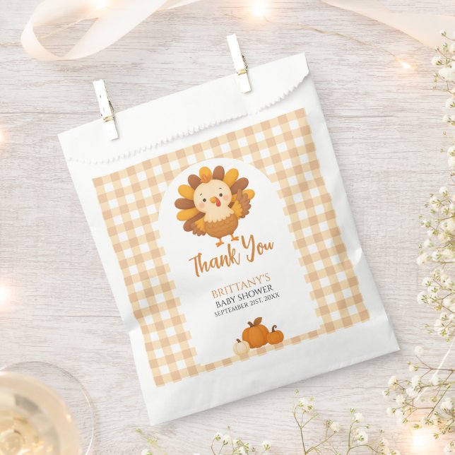 A Little Turkey Baby Shower Thanksgiving Favour Bags (Clipped)