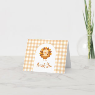A Little Turkey Baby Shower Thanksgiving Thank You Card