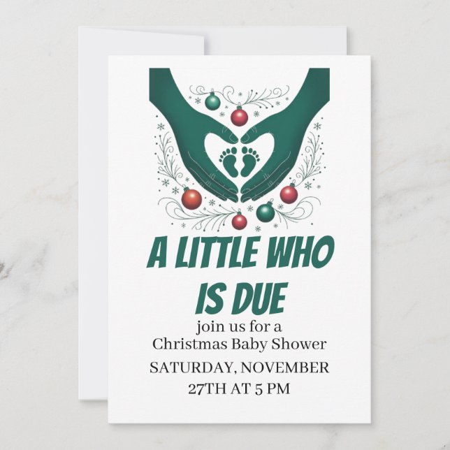  A Little Who Is Due  Invitation (Front)