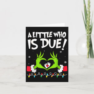 A Little Who Is Due Pregnancy Announcement Christm