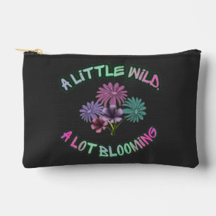 A Little Wild A Lot Blooming Floral Aesthetic  Accessory Pouch