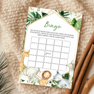 A Little Wild One Baby Shower Bingo Game