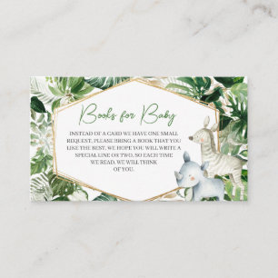 A Little Wild One Baby Shower Books for Baby Enclosure Card