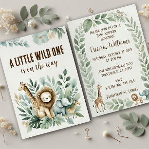 A Little Wild One  Invitation