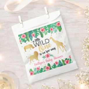 A Little Wild One Is On Her Way Girls Baby Shower Favour Bags