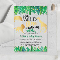 A Little Wild One Is On His Way Boys Baby Shower