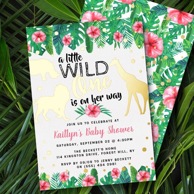 A Little Wild One Is On His Way Girls Baby Shower (Creator Uploaded)