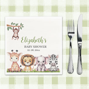 A Little Wild One is On the Way - Baby shower boy Napkin