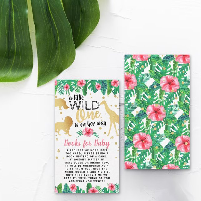 A Little Wild One On Her Way Girls Books For Baby Enclosure Card (Creator Uploaded)