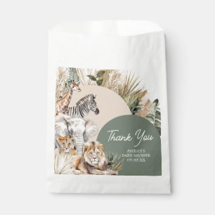 A Little Wild One Safari Animals Baby Shower Favour Bags
