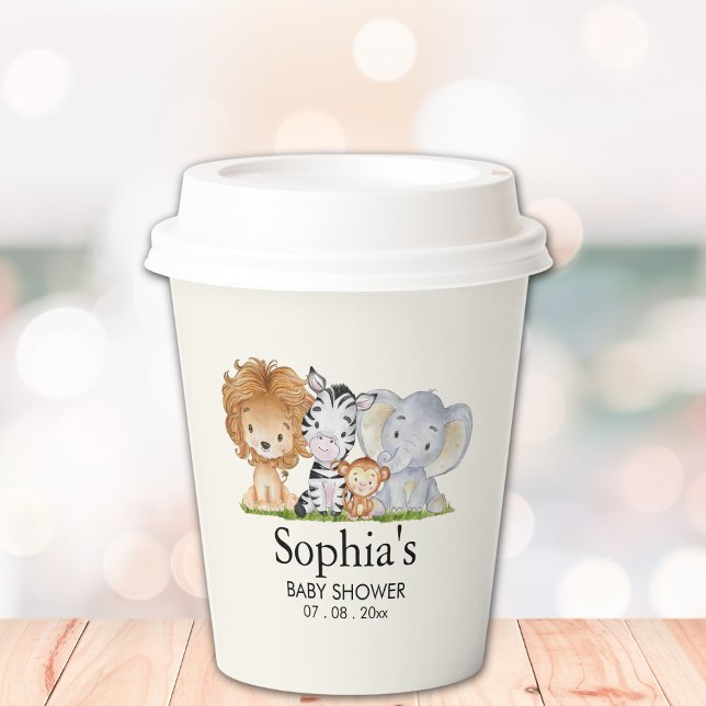 A Little Wild One Safari Animals Baby Shower Paper Cups (Creator Uploaded)