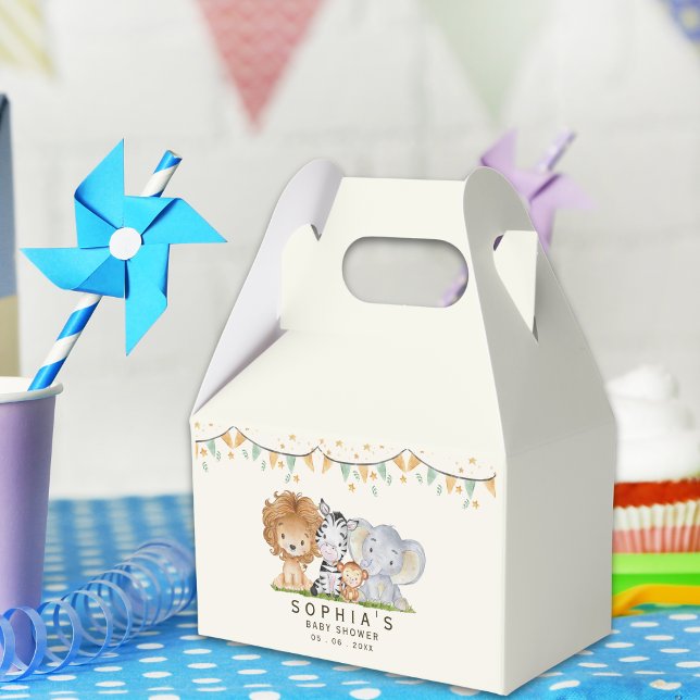 A Little Wild One Safari Animals Favour Box (Creator Uploaded)