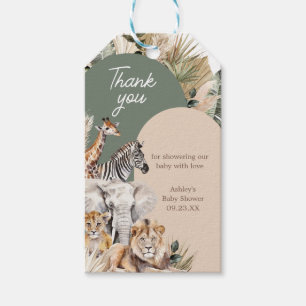 A Little Wild One Safari Animals Favour Tags