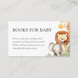 A Little Wild One Safari Baby Shower Enclosure Card