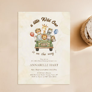 A Little Wild One Safari Baby Shower Invitation