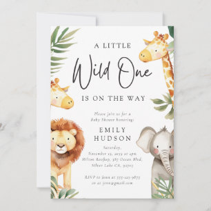 A Little Wild One Safari Baby Shower Invitation