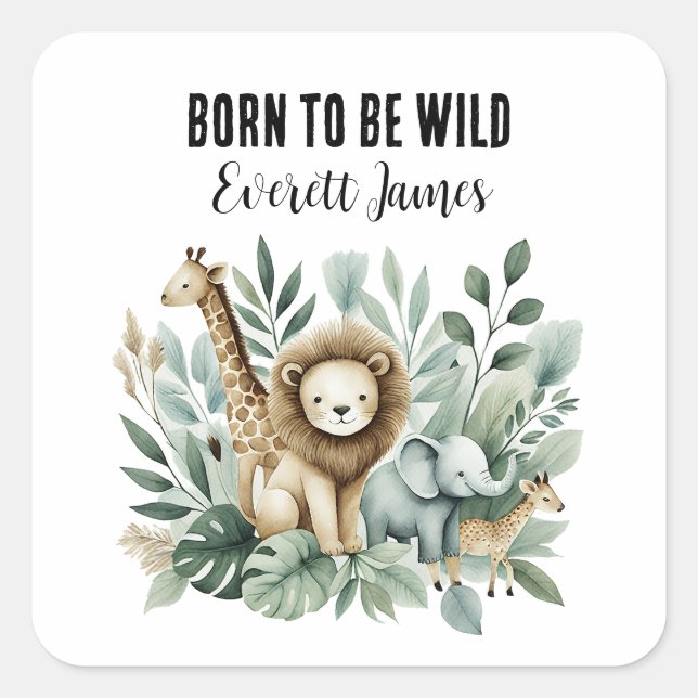 A Little Wild One  Square Sticker (Front)