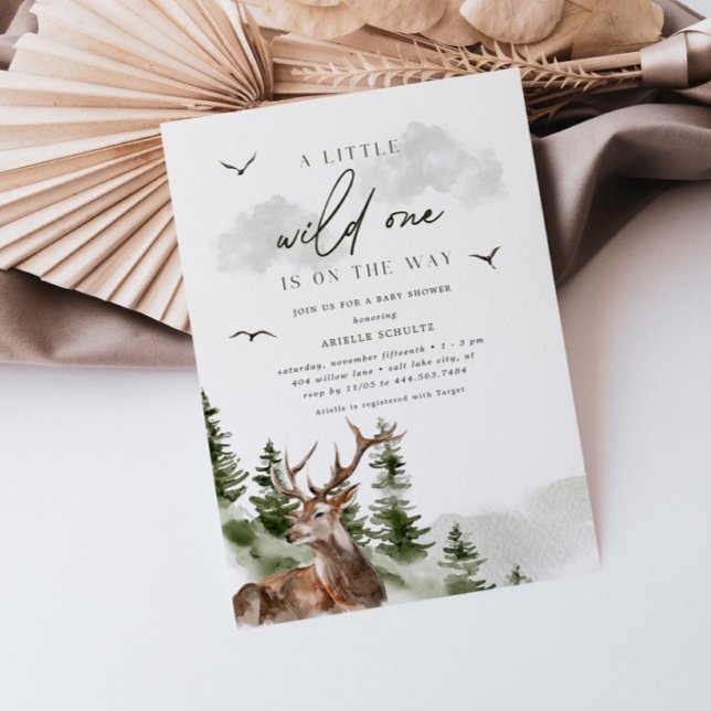 A Little Wild One | Winter Woodland Shower Invitation (Creator Uploaded)