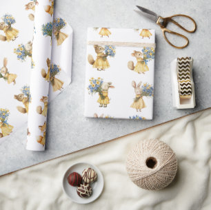 A Little Wildflower Animal Baby Shower Wrapping Paper