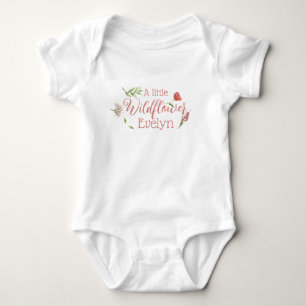a little wildflower baby girl  bodysuit