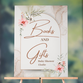 A Little Wildflower Baby Girl Shower Elegant Acrylic Sign