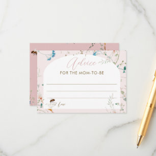 A little Wildflower Baby Shower Advice for Mum  Enclosure Card