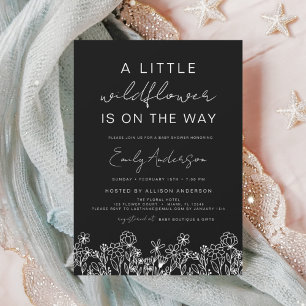 A Little Wildflower Baby Shower Gender Neutral Invitation