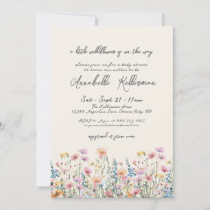 A Little Wildflower Baby Shower Invitation