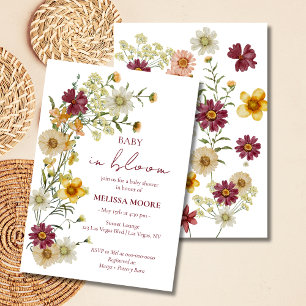A Little Wildflower Baby Shower Invitation