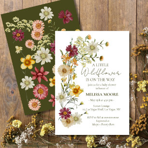 A Little Wildflower Baby Shower Invitation