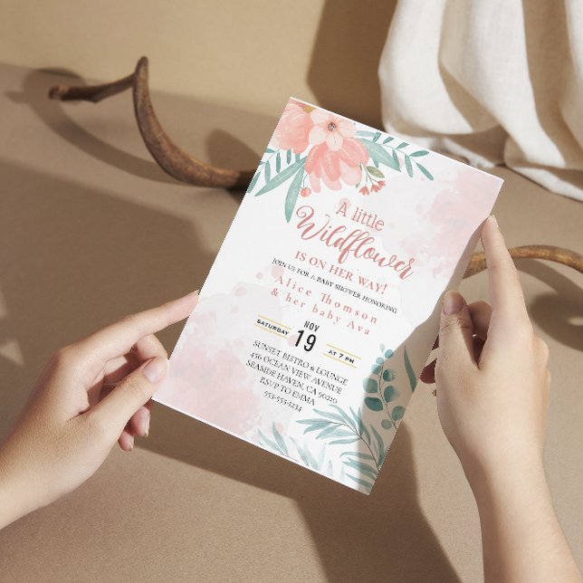 a little wildflower baby shower invitation (Creator Uploaded)