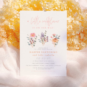 A Little Wildflower Baby Shower Invitation