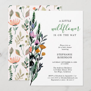 A Little Wildflower Baby Shower Invitation