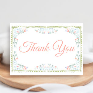 A Little Wildflower Baby Shower Thank You Card