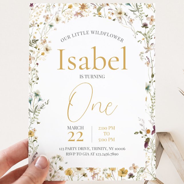 A Little Wildflower Birthday Invitation (Creator Uploaded)