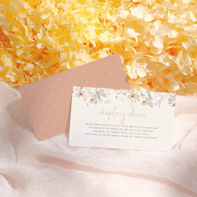 A Little Wildflower Boho Baby Display Shower Enclosure Card (Creator Uploaded)