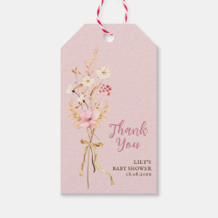 A Little Wildflower Boho Baby Shower Thank You  Gift Tags