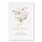 A Little Wildflower Boho Baby Shower Welcome Sign
