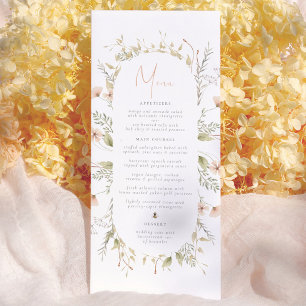 A Little Wildflower Boho Bee Girl Baby Shower Menu