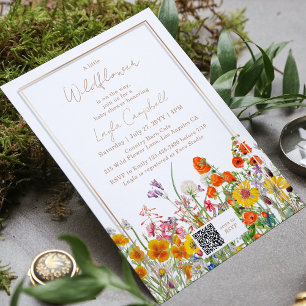 A Little Wildflower Boho Girl Baby Shower Invitation