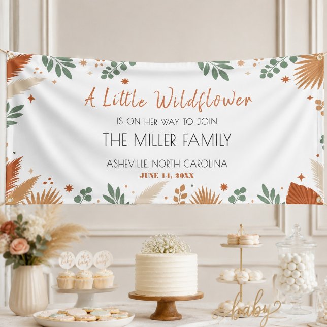 A Little Wildflower Boho Greenery Banner (A Little Wildflower Boho Greenery Banner)