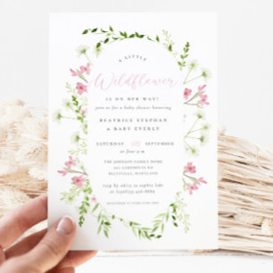 A Little Wildflower Botanical Girl Baby Shower Invitation