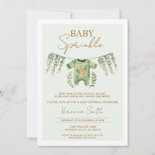 A Little Wildflower Boy Clothes Baby Sprinkle Invitation