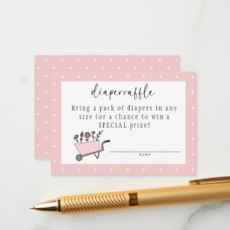 A Little Wildflower Diaper Raffle Card
