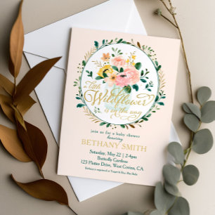 A Little Wildflower Floral Baby Shower Invitation