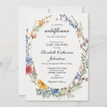 A Little Wildflower Floral Garland Baby Shower