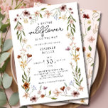 A Little Wildflower Floral Girl Baby Shower Invitation<br><div class="desc">Get ready to celebrate your upcoming bundle of joy with our "A Little Wildflower" Baby Shower Invitation! Perfect for welcoming a baby girl, this invite brings a splash of spring and summer right into your guests' hands with its gorgeous watercolor wildflowers. 🌸 It's all about that boho chic vibe, mixed...</div>