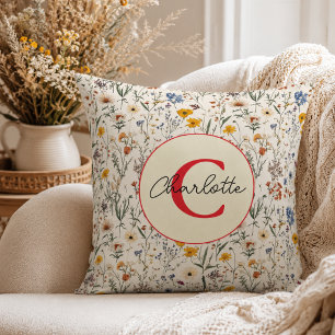 A Little Wildflower Girl Baby Shower Cushion