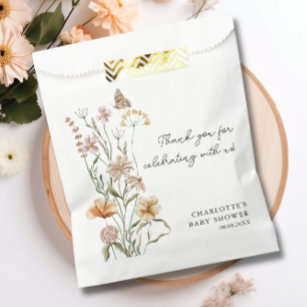 A Little Wildflower Girl Baby Shower Favour Bags
